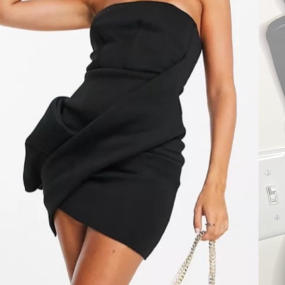 Black scuba mini dress! From ASOS